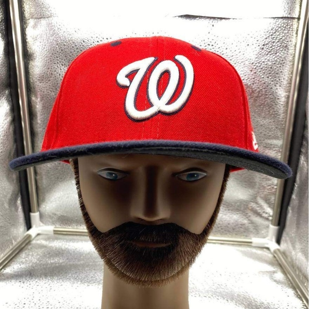 New Era Washington Nationals MLB Hat Mens 7 1/4 Red Navy Low Profile 59FIFTY